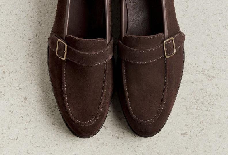 Edward Green Horton 184 Last — Mink Suede With Slim Leather Soles
