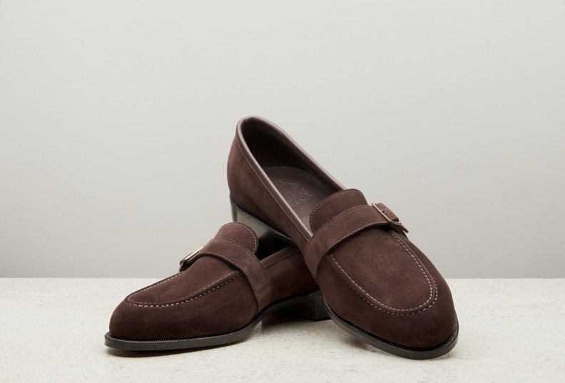 Edward Green Horton 184 Last — Mink Suede With Slim Leather Soles