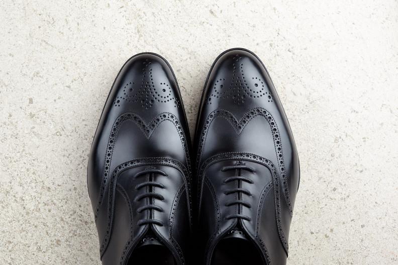 Edward Green Inverness 82 Last — Black Calf With Single Leather Soles