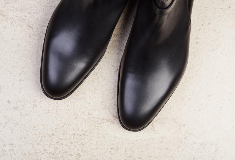 Edward Green Lambourne 82 Last — Black Calf With Leather Soles
