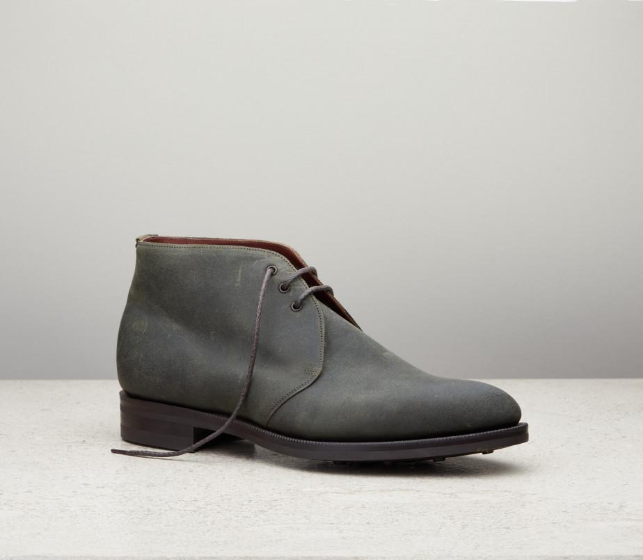 edward green Lanark 202 Last — khaki waxed suede with dainite rubber soles