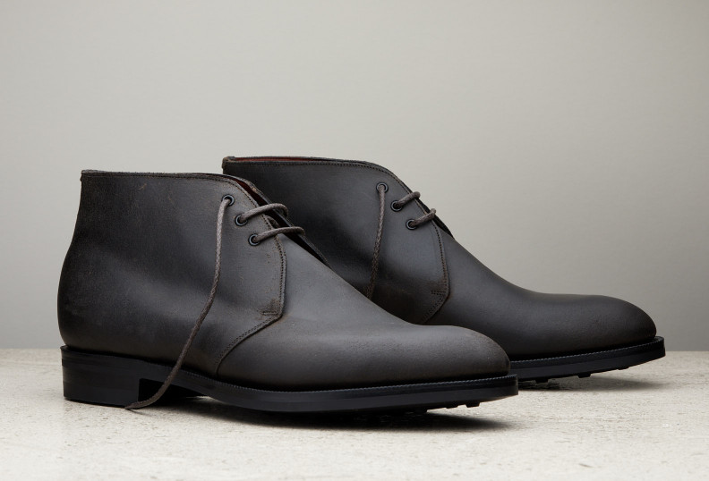 Edward Green Lanark 202 Last — Storm Waxed Suede With Dainite Rubber Soles