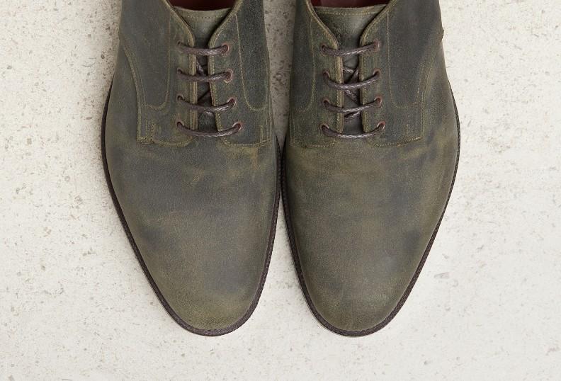 Edward Green Leith 202 Last — Khaki Waxed Suede With Dainite Rubber Soles
