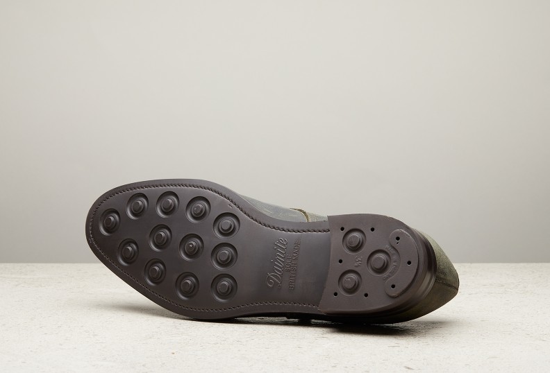 Edward Green Leith 202 Last — Khaki Waxed Suede With Dainite Rubber Soles