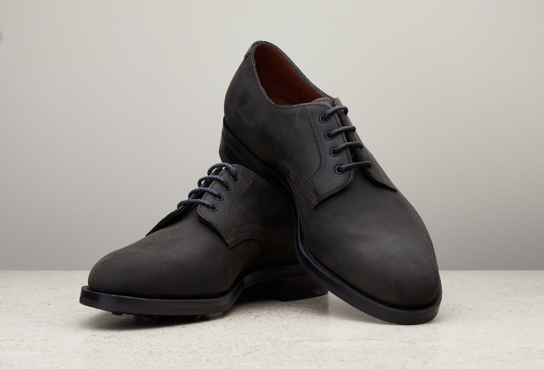 Edward Green Leith 202 Last — Storm Waxed Suede With Dainite Rubber Soles
