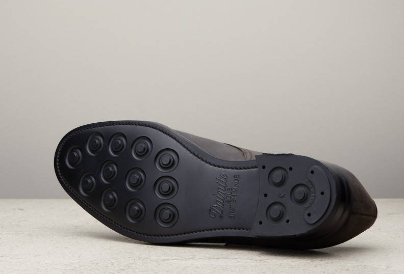 Edward Green Leith 202 Last — Storm Waxed Suede With Dainite Rubber Soles