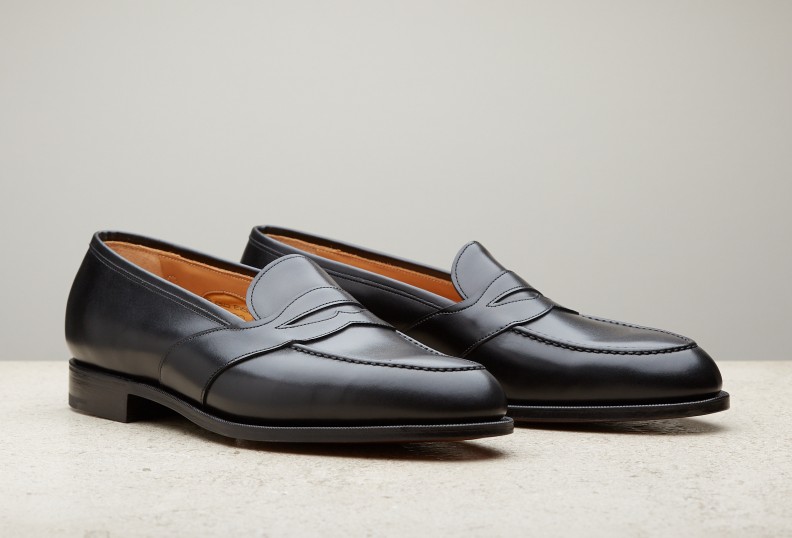 Edward Green Montpellier 184 Last — Black Calf With Leather Soles