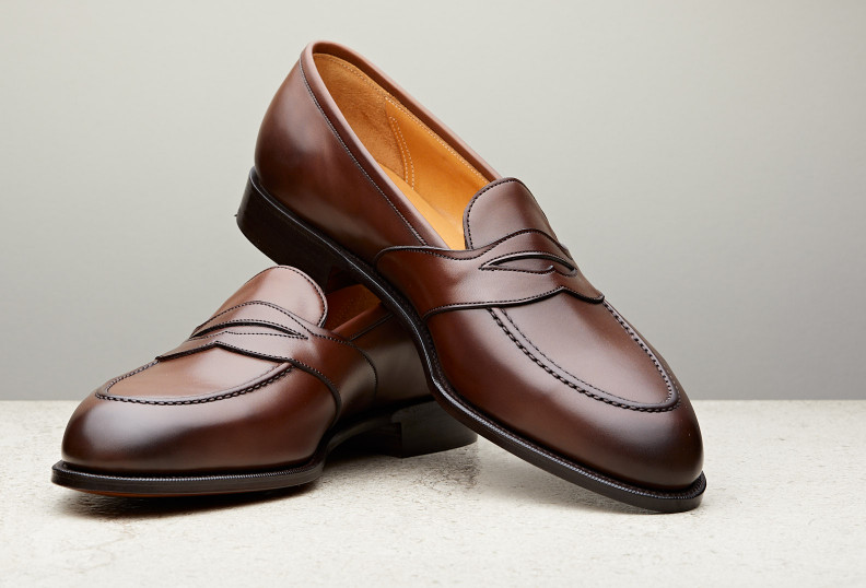 Edward Green Montpellier 184 Last — Dark Oak Antique Calf With Slim Leather Soles