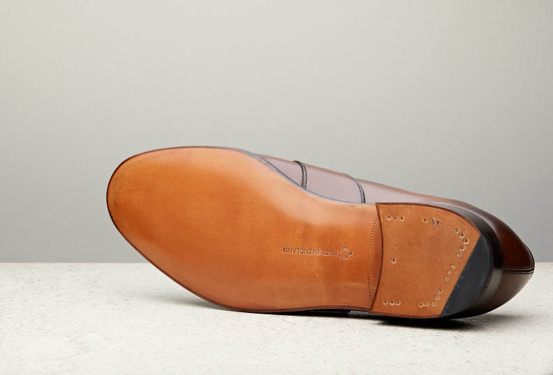 Edward Green Montpellier 184 Last — Dark Oak Antique Calf With Slim Leather Soles