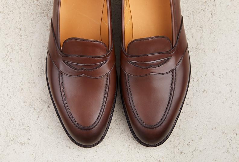 Edward Green Montpellier 184 Last — Dark Oak Antique Calf With Slim Leather Soles