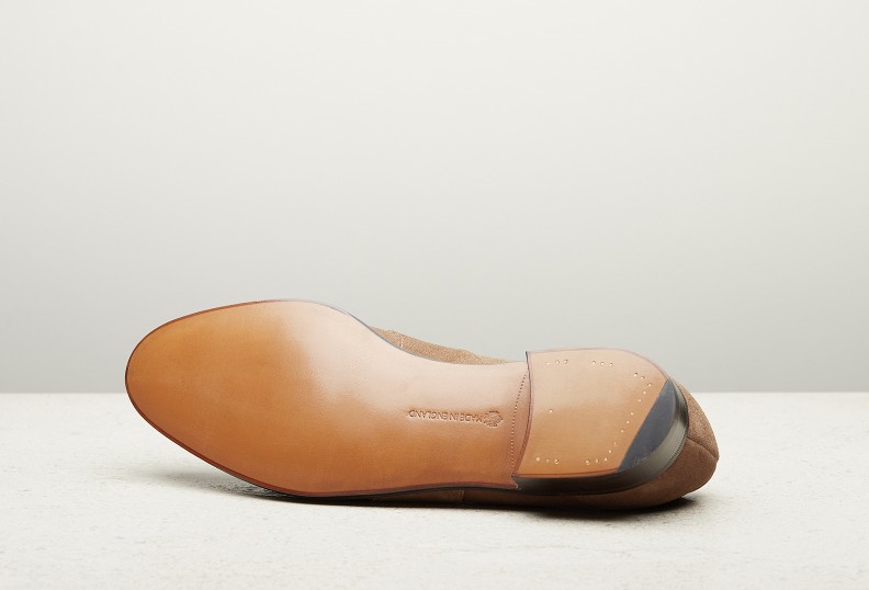 Edward Green Montpellier Unlined 184 Last — Raw Umber Suede With Slim Leather Soles