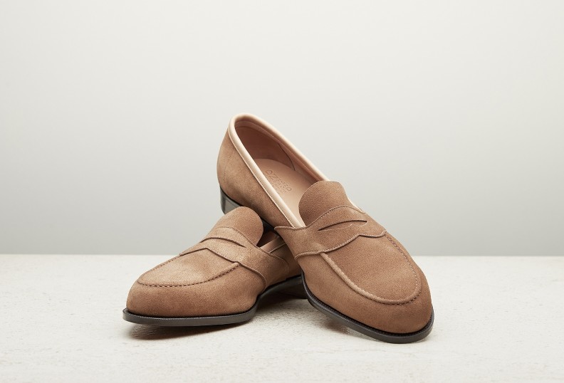 Edward Green Montpellier Unlined 184 Last — Raw Umber Suede With Slim Leather Soles