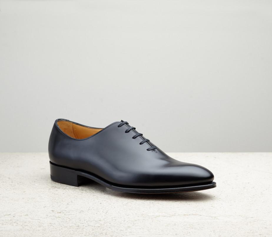 edward green Newbury 915 last — black calf with single leather soles