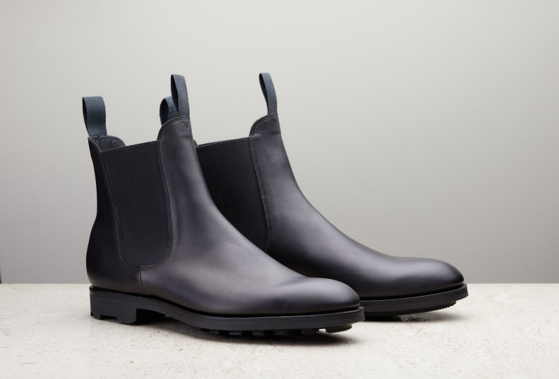 Edward Green Newmarket 303 Last — Black Arno With Ridgeway Sole