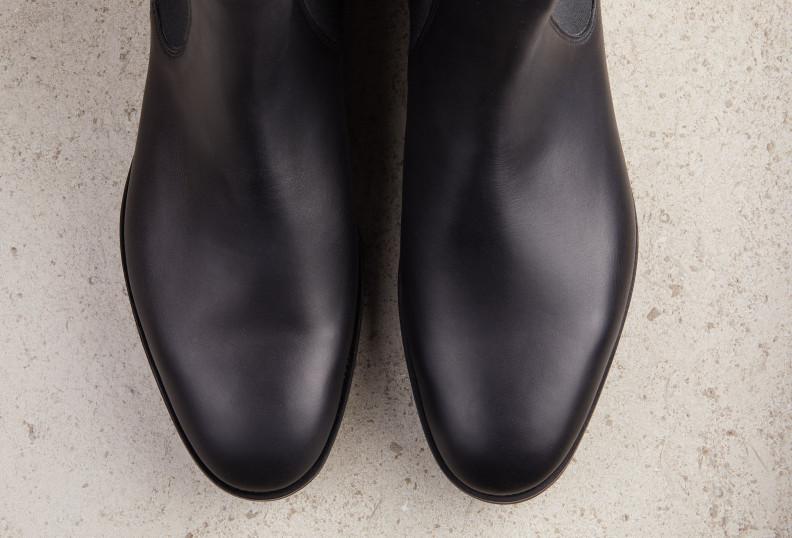 Edward Green Newmarket 303 Last — Black Arno With Ridgeway Sole