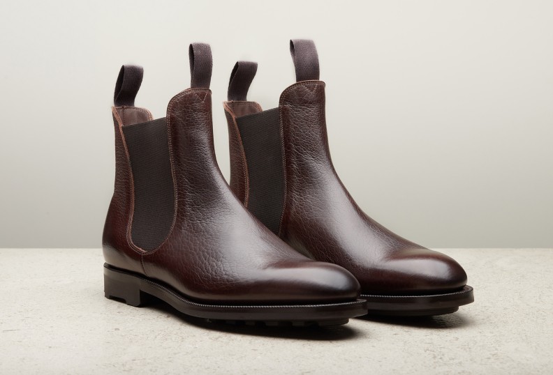 Edward Green Newmarket 303 Last — Dark Brown London Grain With Rugged Ridgeway Soles