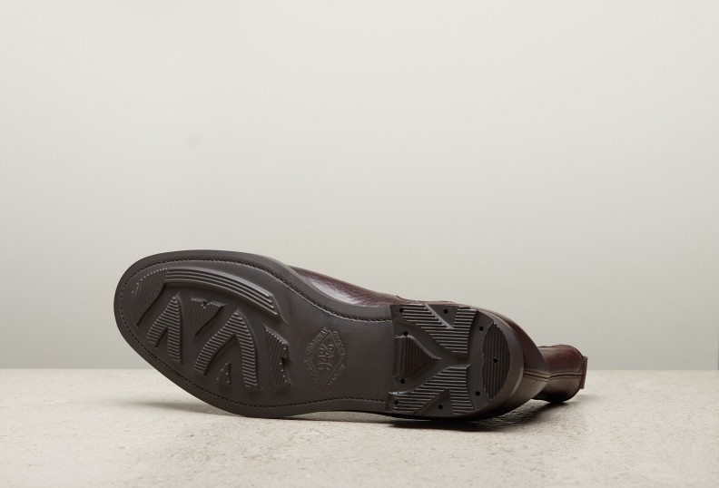 Edward Green Newmarket 303 Last — Dark Brown London Grain With Rugged Ridgeway Soles