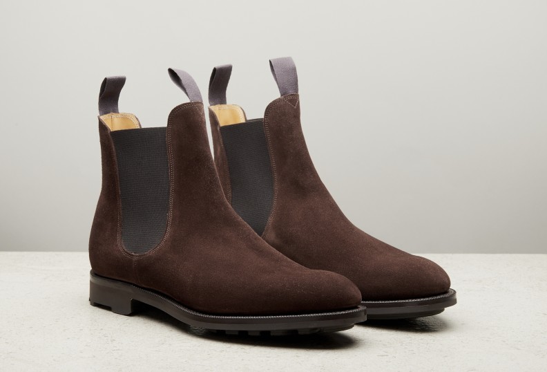 Edward Green Newmarket 303 Last — Mink Suede With Rugged Ridgeway Soles