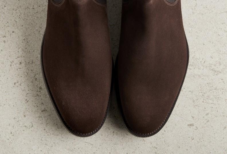 Edward Green Newmarket 303 Last — Mink Suede With Rugged Ridgeway Soles