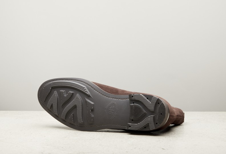 Edward Green Newmarket 303 Last — Mink Suede With Rugged Ridgeway Soles