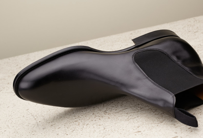 Edward Green Newmarket 82 Last — Black Calf With Single Leather Soles