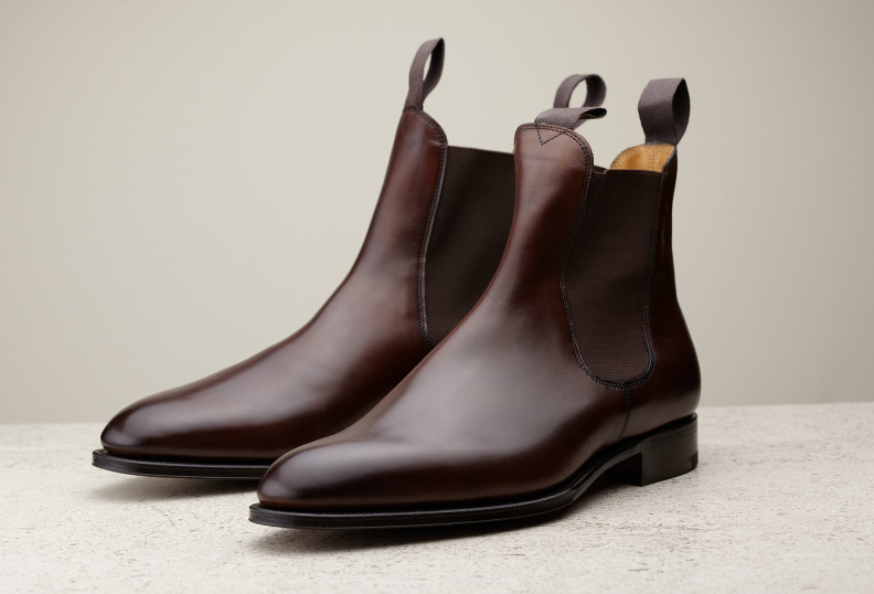 Edward Green Newmarket 82 Last — Dark Oak Antique Calf With Single Leather Soles