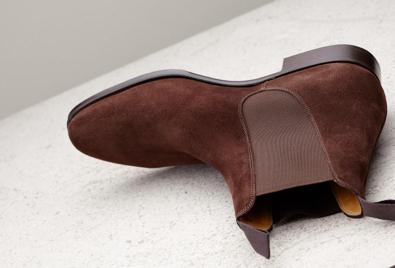 Edward Green Newmarket 82 Last — Mink Suede With Single Leather Soles