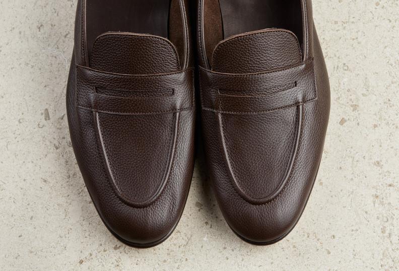 Edward Green Padstow 389 Last — Dark Brown Levant Calf With Flexible Leather Soles