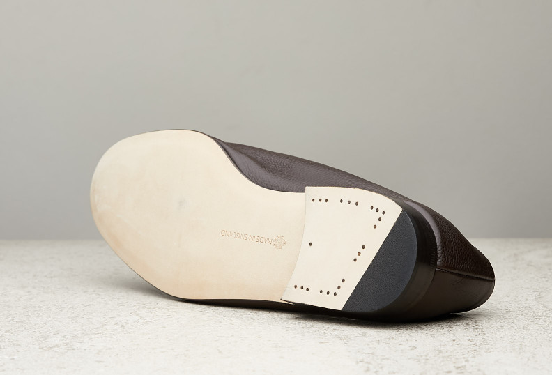 Edward Green Padstow 389 Last — Dark Brown Levant Calf With Flexible Leather Soles