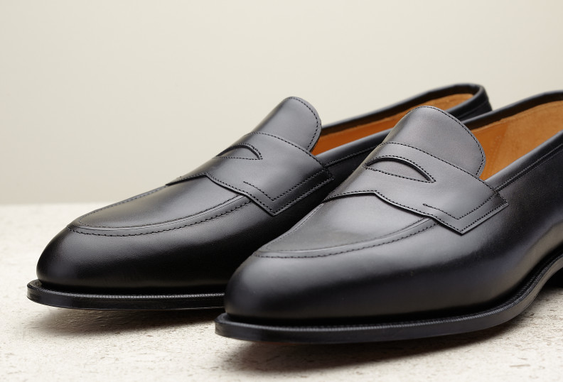 Edward Green Piccadilly 184 Last — Black Calf With Light Leather Soles