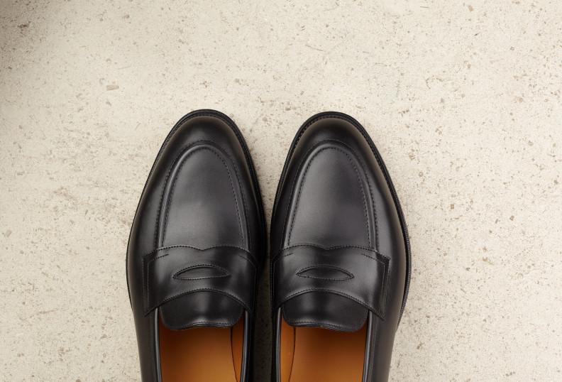 Edward Green Piccadilly 184 Last — Black Calf With Light Leather Soles