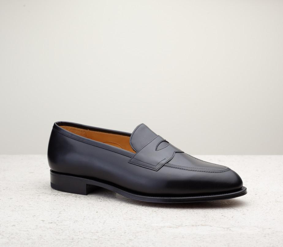 edward green Piccadilly 184 last — black calf with light leather soles