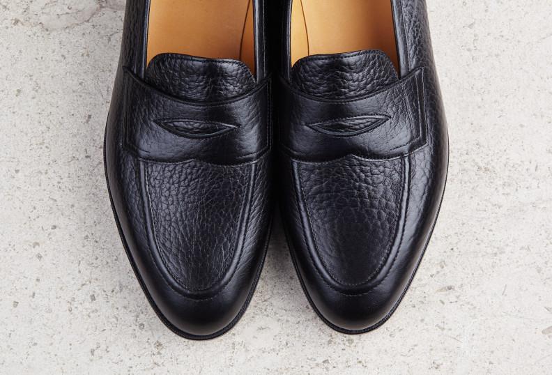 Edward Green Piccadilly 184 Last — Black London Grain With Slim Leather Soles