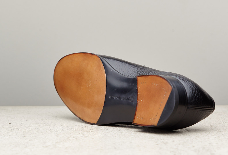 Edward Green Piccadilly 184 Last — Black London Grain With Slim Leather Soles