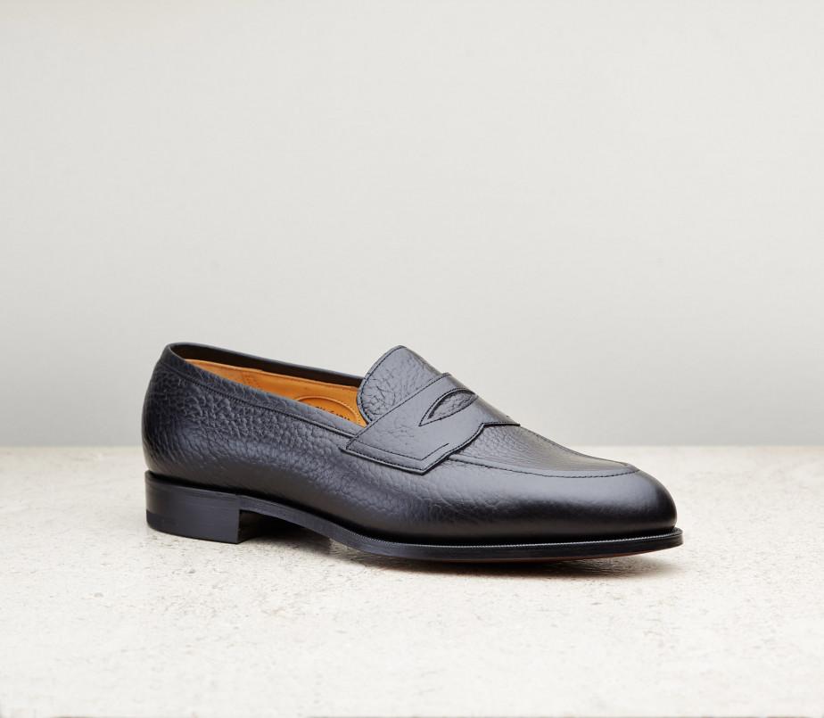 edward green Piccadilly 184 Last — black london grain with slim leather soles