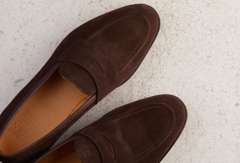 Edward Green Piccadilly 184 Last — Mink Suede With Slim Leather Soles