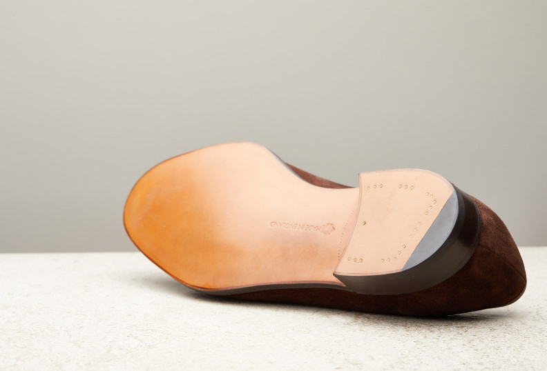 Edward Green Piccadilly 184 Last — Mink Suede With Slim Leather Soles