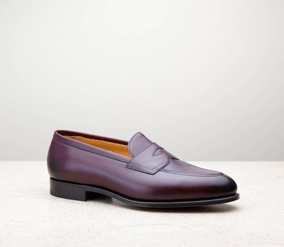 edward green Piccadilly 184 last — nightshade antique calf with light leather soles