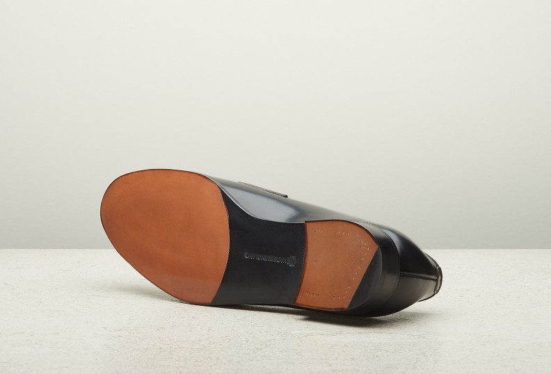 Edward Green Piccadilly Unlined 184 Last — Black Cordovan With Slim Leather Soles