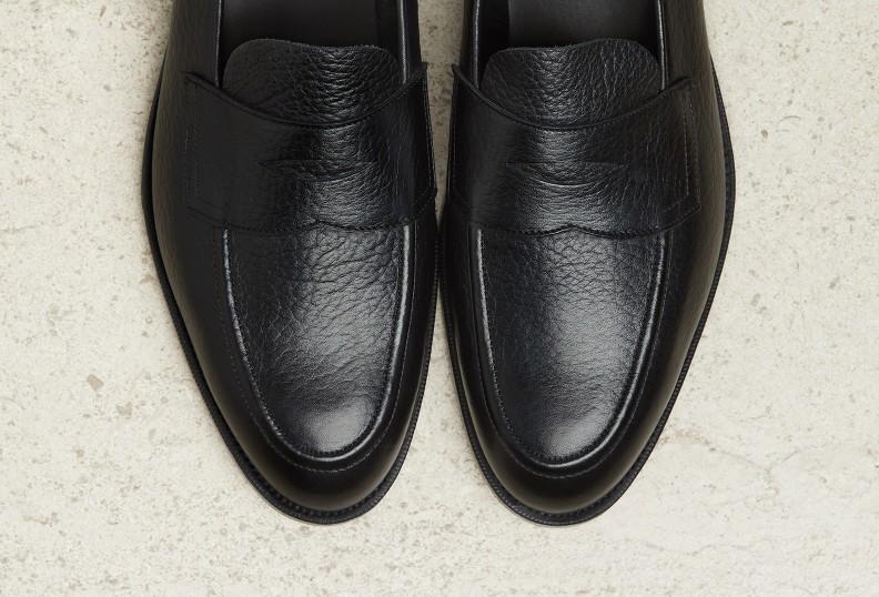 Edward Green Piccadilly Unlined 184 Last — Black London Grain With Slim Leather Soles