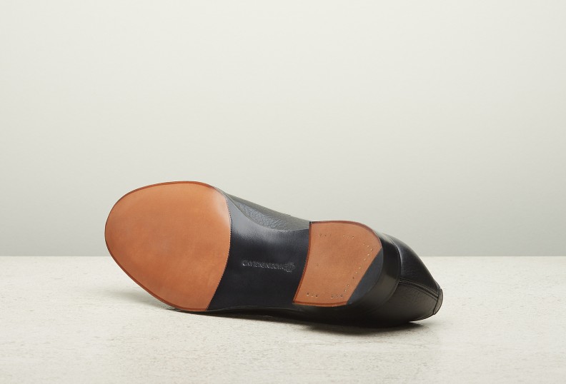 Edward Green Piccadilly Unlined 184 Last — Black London Grain With Slim Leather Soles