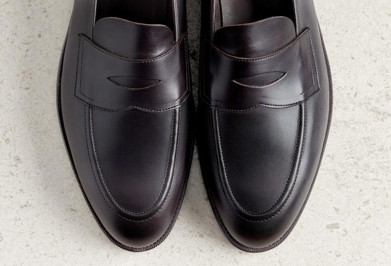 Edward Green Piccadilly Unlined 184 Last — Dark Brown Delapre With Slim Leather Soles