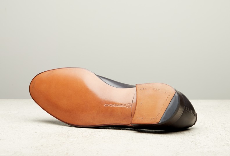 Edward Green Piccadilly Unlined 184 Last — Dark Brown Delapre With Slim Leather Soles