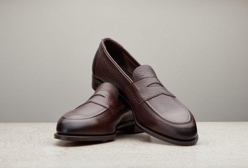 Edward Green Piccadilly Unlined 184 Last — Dark Brown London Grain