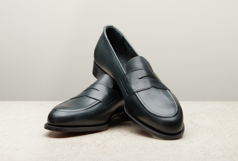 Edward Green Piccadilly Unlined 184 Last — Green Delapre With Slim Leather Soles
