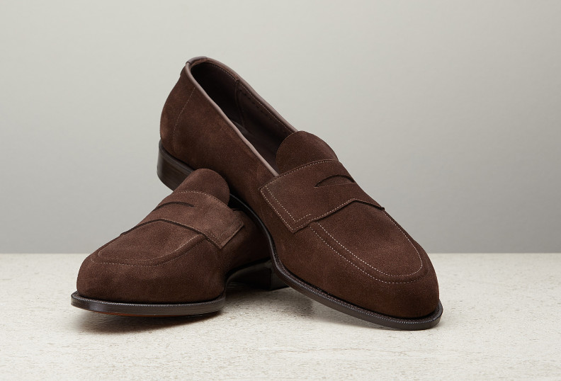 Edward Green Piccadilly Unlined 184 Last — Mink Suede