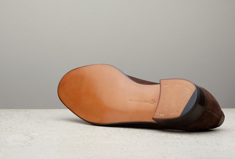 Edward Green Piccadilly Unlined 184 Last — Mink Suede