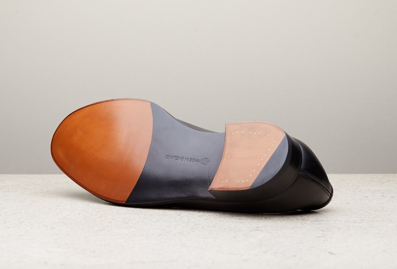 Edward Green Pimlico Unlined 125 Last — Black Delapre With Slim Leather Soles