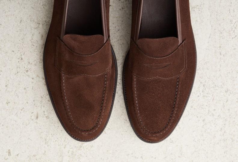 Edward Green Pimlico Unlined 125 Last — Mink Suede With Slim Leather Soles