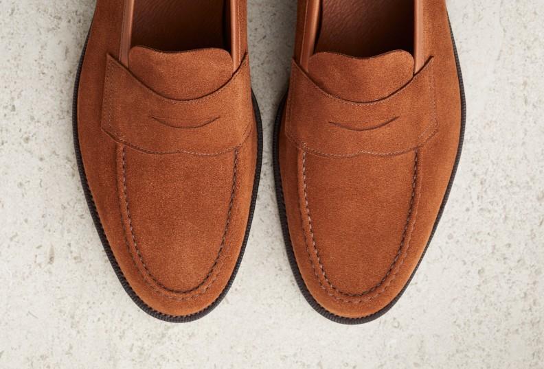 Edward Green Pimlico Unlined 125 Last — Snuff Suede With Slim Leather Soles